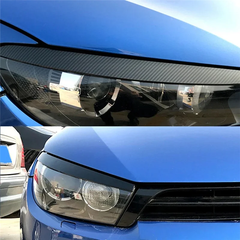 

Car Head Light Lamp Eyebrow Sticker Head Light Trims For VW Scirocco R GTS 2008-2017 Parts-ABQF