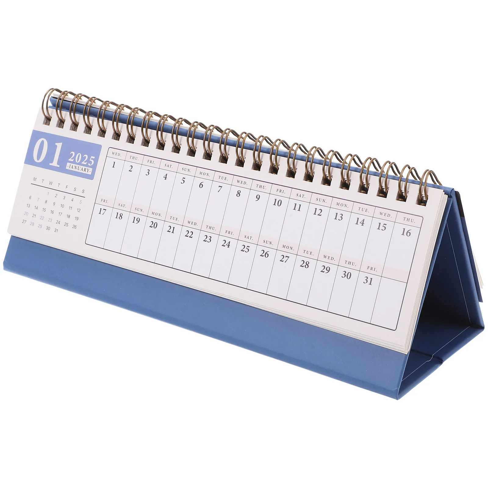 

Mini Desktop 2025 Compact Horizontal Office Planner Task Scheduler Memo Pad Small Desk Calendar Decorative Flip Calendar For
