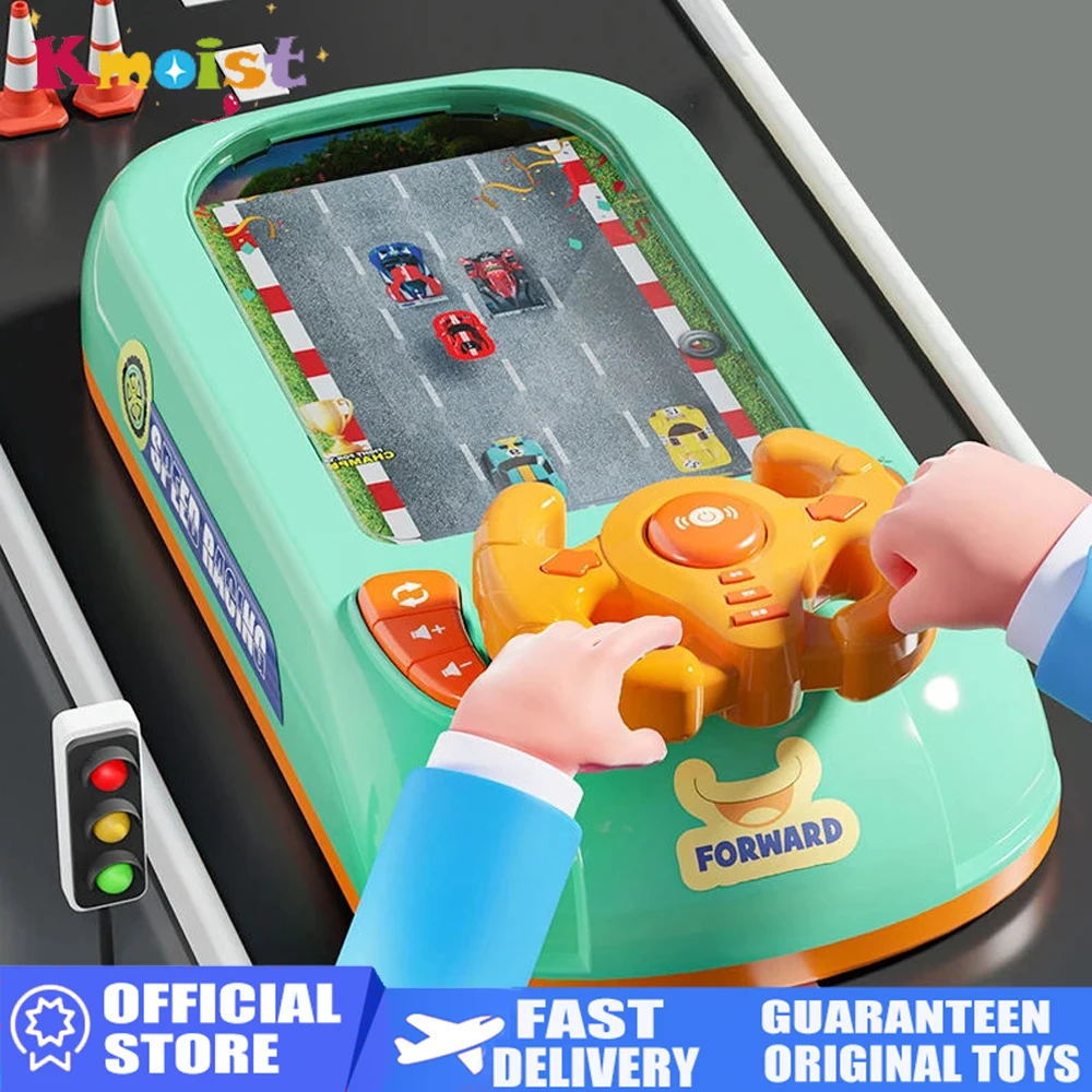 Racing Spaceship Adventure Simulation Steering Wheel Driving Car Games Educational the Race Car  Toys for Kids Christmas Gifts