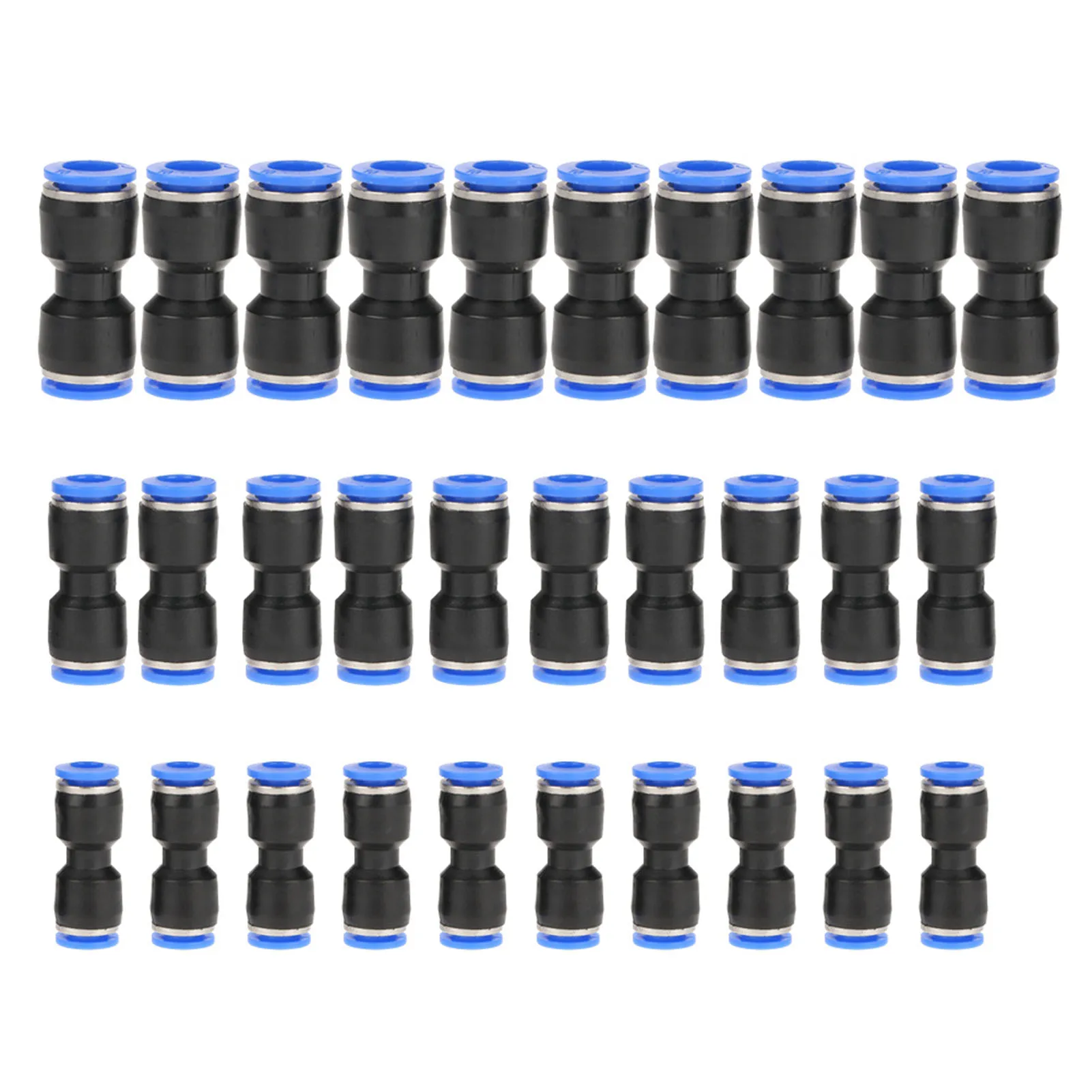 Air Line Fitting Pneumatic Tube Fittings Quick Release Straight Push Connectors Air Line Fittings for 1/4 5/16 3/8 Tube