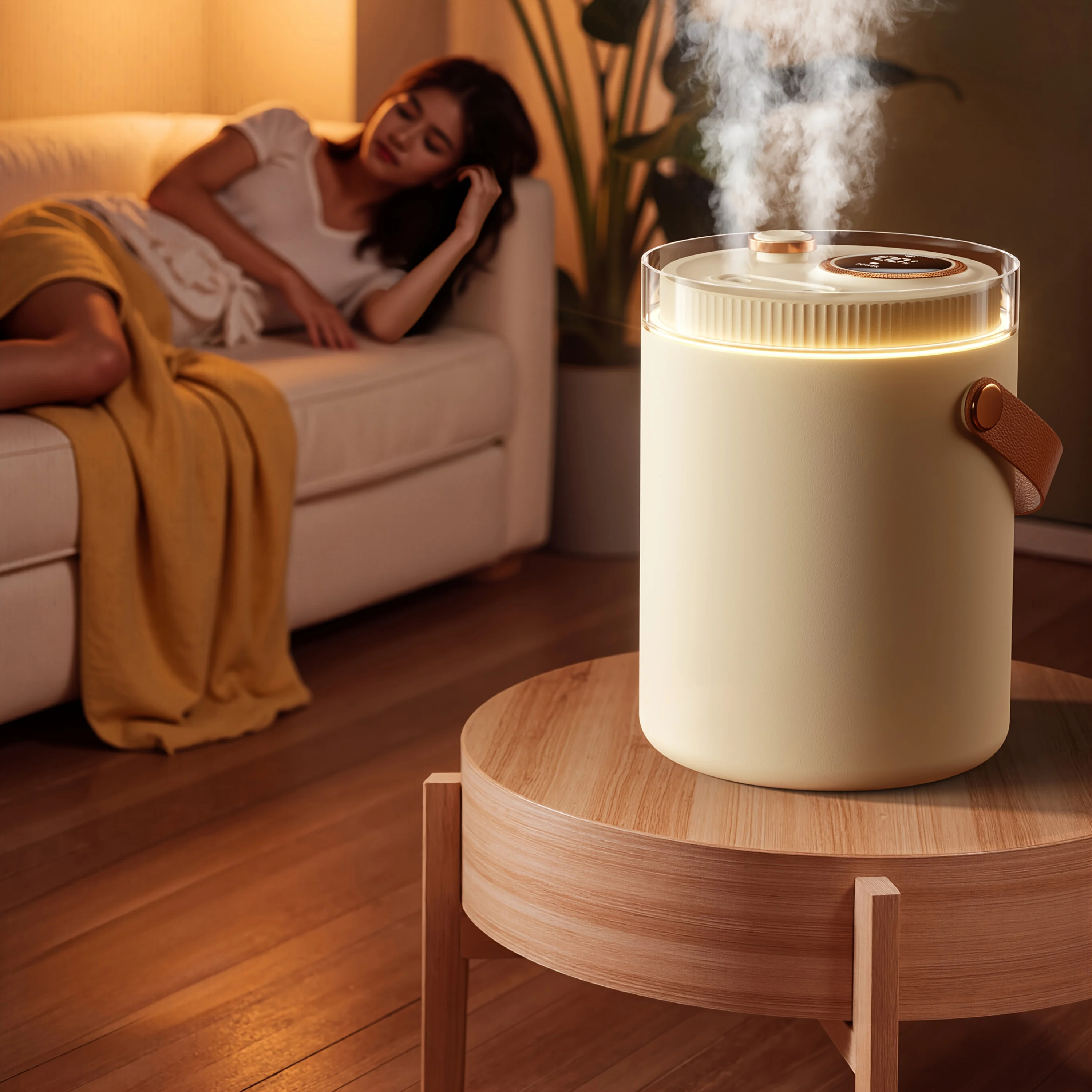 

Большой объем тумана; подключаемый увлажнитель; домашняя большая вместимость; бесшумное волшебное устройство для увлажнения воздуха.