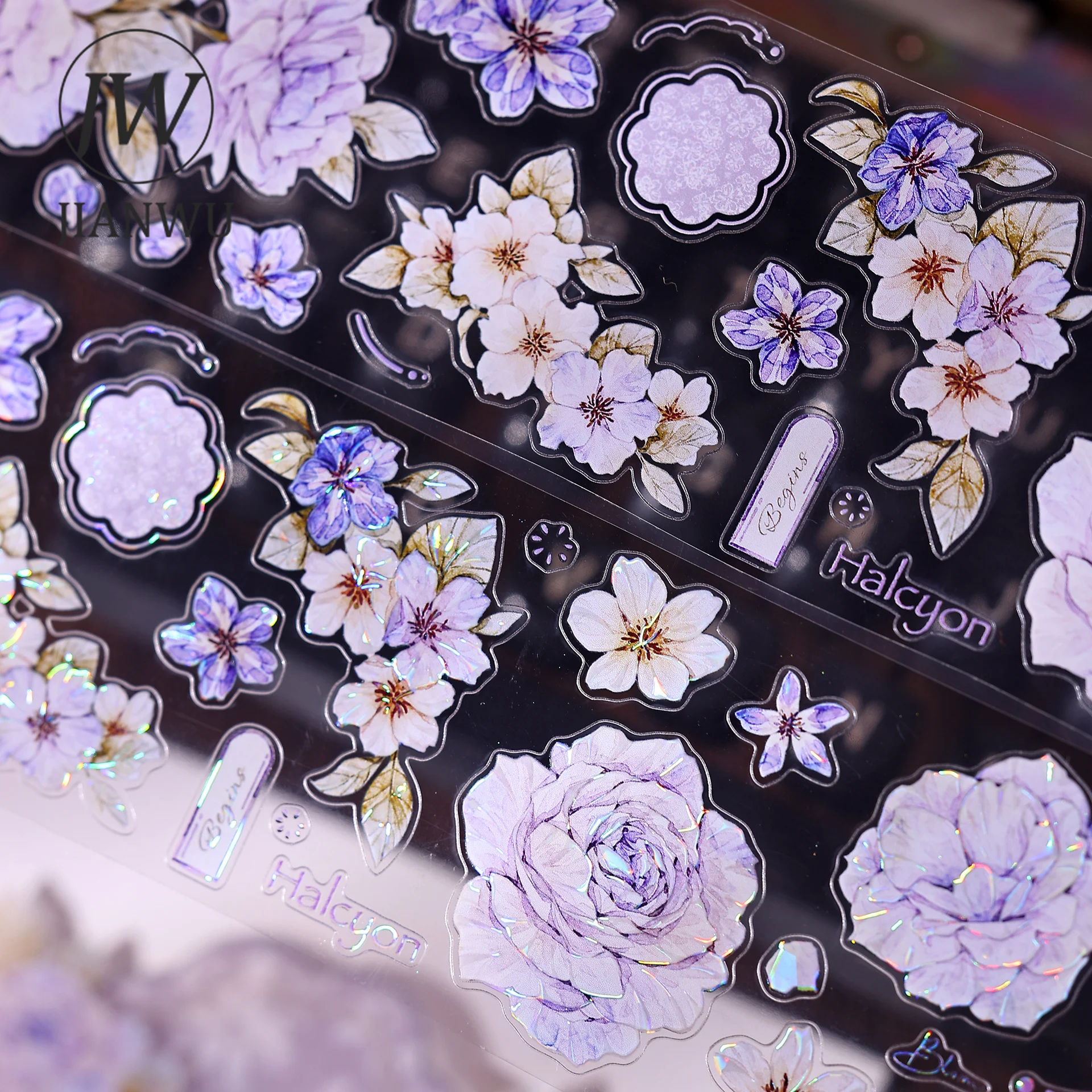 JIANWU 55mm*6m Vintage Flower Lace Border Landscape Material Collage Scrapbook PET Tape Creative DIY Journal Stationery