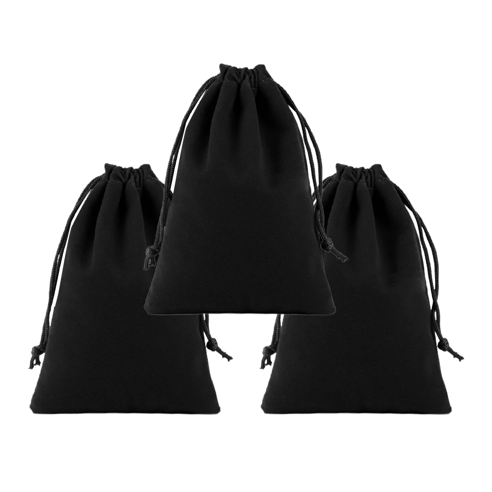 

3pcs Drawstring Bag Hair Dryer Lint Flannel Multifunctional Pouch Durable Material Strong Drawstrings Travel Packing