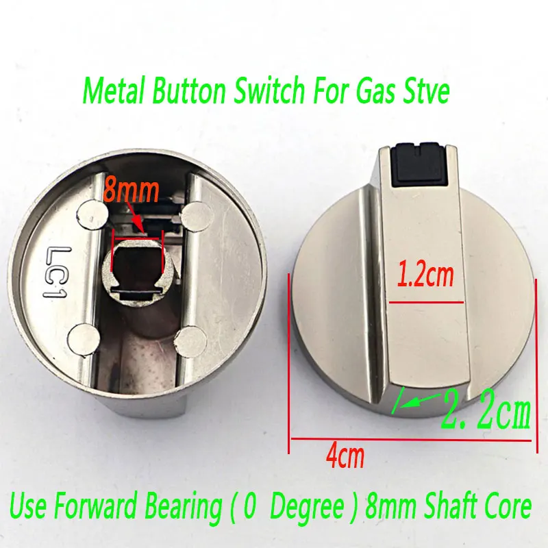 4 Pcs Metal Button Switch For Kitchen Cooker Gas Stve Switch Control Knobs Household use Gas Stove Replacement Parts