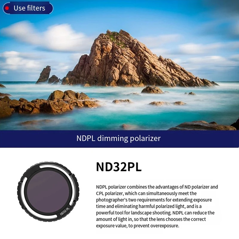 ND32PL Lens Filter For DJI Avata 2 Drone Waterproof Anti Whiteout UV Blocking Filters Pretection Lens Drone Parts