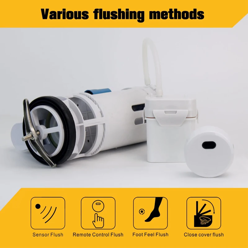 

Touchless WC Auto Flush Adjust Toilets Sensor Flushers Set Auto Toilets Flushing Sensor Wireless Transmitter for Public Toilets