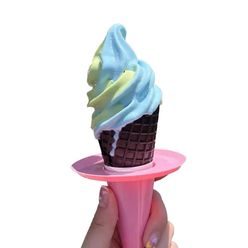 

Drip Proof Holder Ice Cream Anti-flow Bracket Anti-drip Tray Portable Plastic Protectors Kids Home Necessity