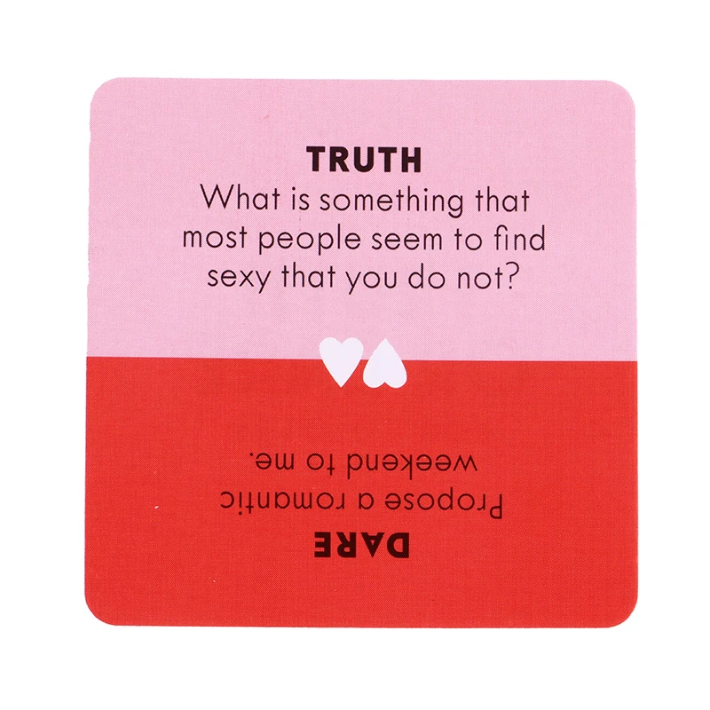 51PCS/Box Mini Small Size Truth Or Dare For Couples Cards Games Couples Lovers Board Game Supply English Version