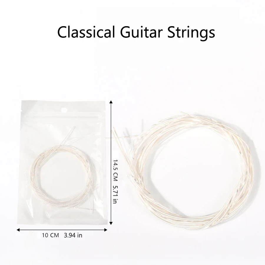 1 Set 6 Pcs Classic Guitar Nylon Strings Flamenco Music 1 Set Ukulele Strings 4 Pcs Suit 21/23/26 Inch Steel Guitar