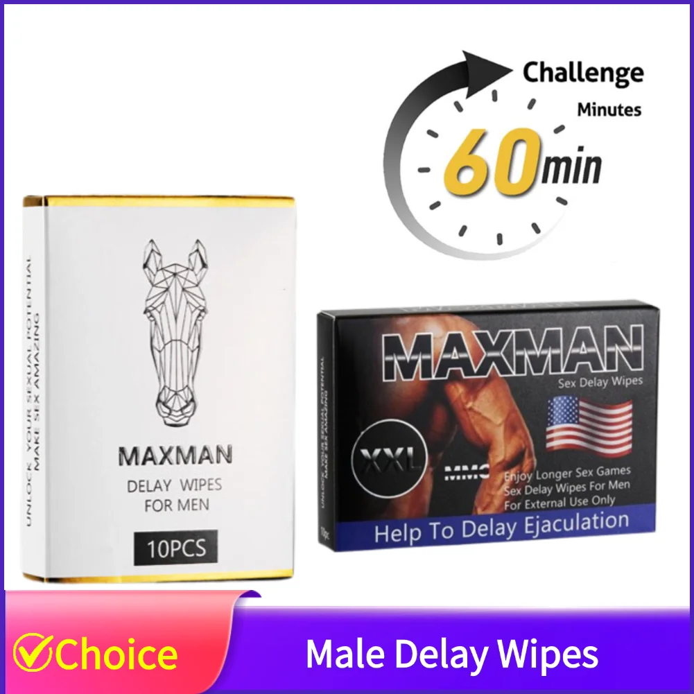 10 Uds. Toallitas retardantes para hombre, tejido húmedo Natural, toallitas largas duraderas para pene, agrandamiento más duro, anti eyaculación precoz, uso externo