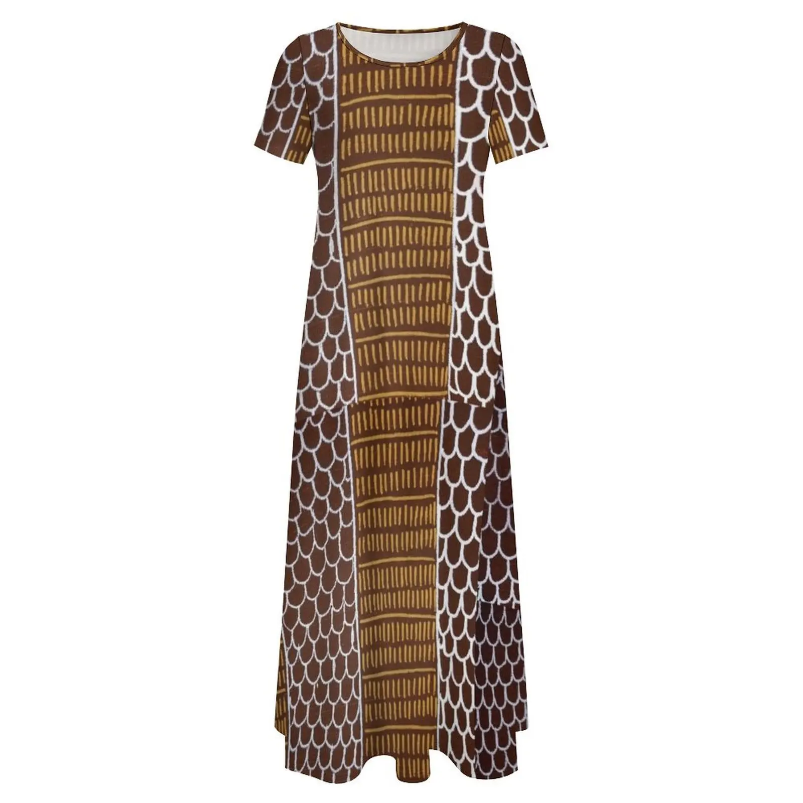 Robe à Manches Courtes et Col Rond pour Femme, Ensemble Élégant à la Mode