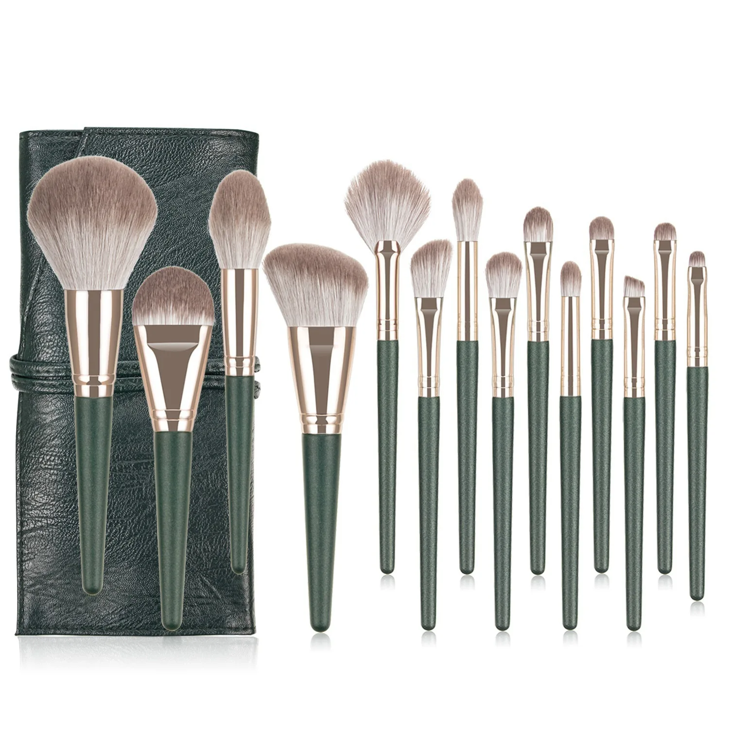 50Sets 14Pcs/Sets Makeup Brushes Soft Fluffy Makeup Tools Cosmetic Powder Eye Shadow Foundation Blush Blending Beauty Make RX