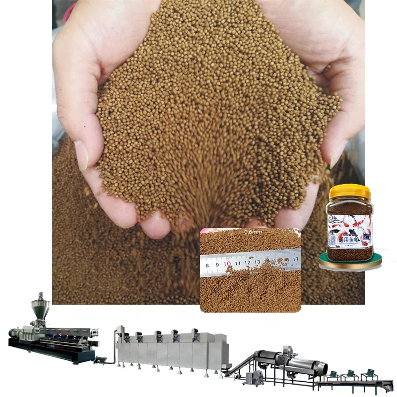 Extruder Fish Pellet Machine Processing Line 100-2500kg/hr Floating Sinking