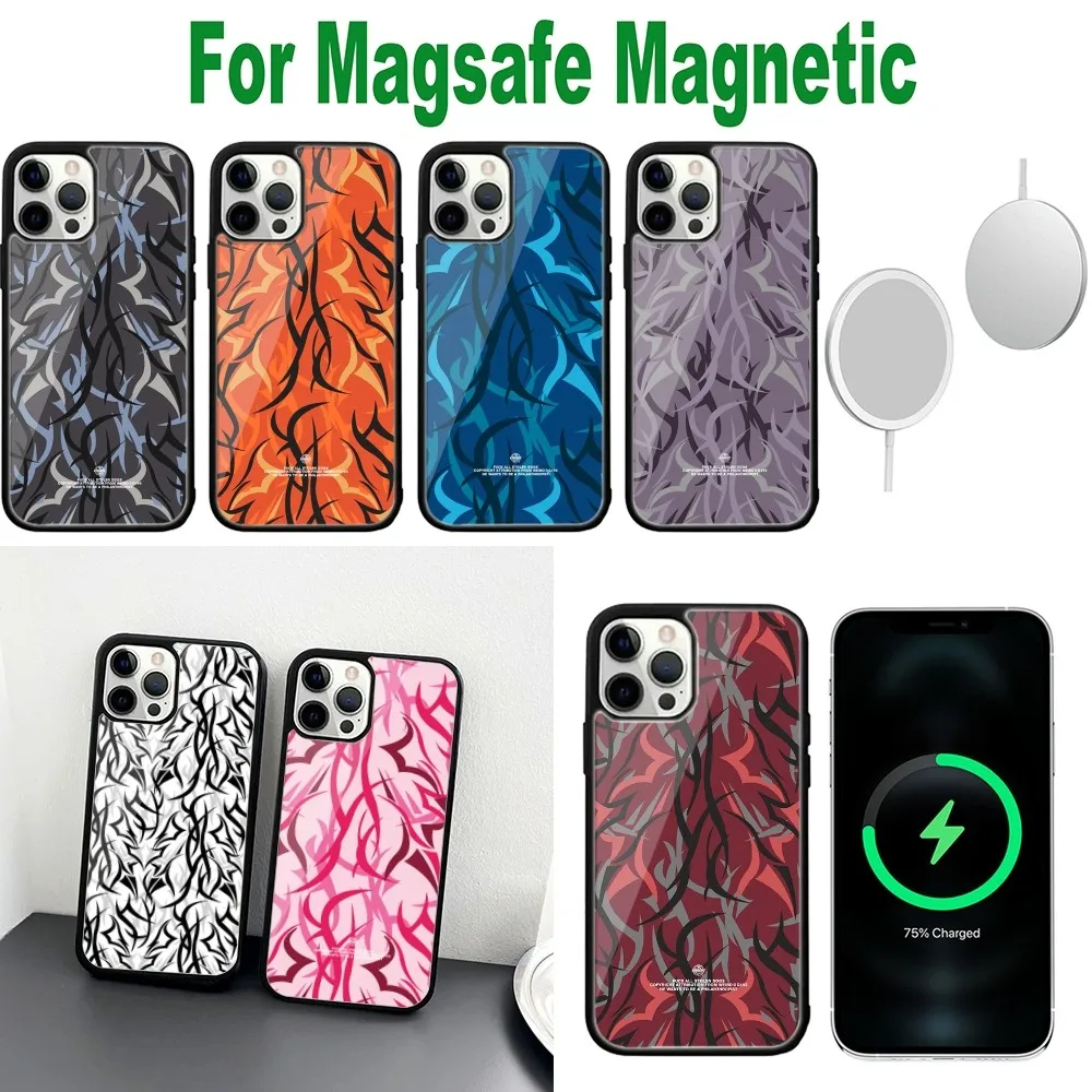 Cool C-Clot Thorns Phone Case For iPhone 16,15,14,13,12,11,Plus,Pro,Max,Mini Magsafe Magnetic Wireless Charging