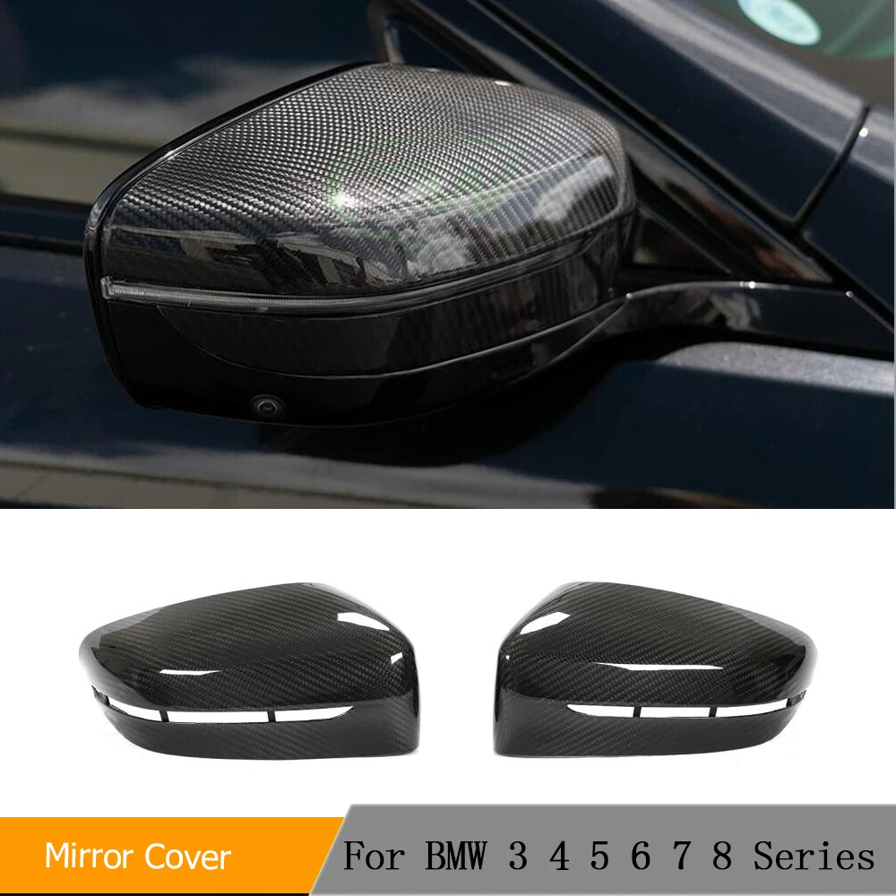 Car Mirror Cover Prepreg Dry Carbon Caps for BMW 3 4 5 6 7 8Series G20 G22 G30 G14 G16 2020-2022 Replacement Style Mirror Cover