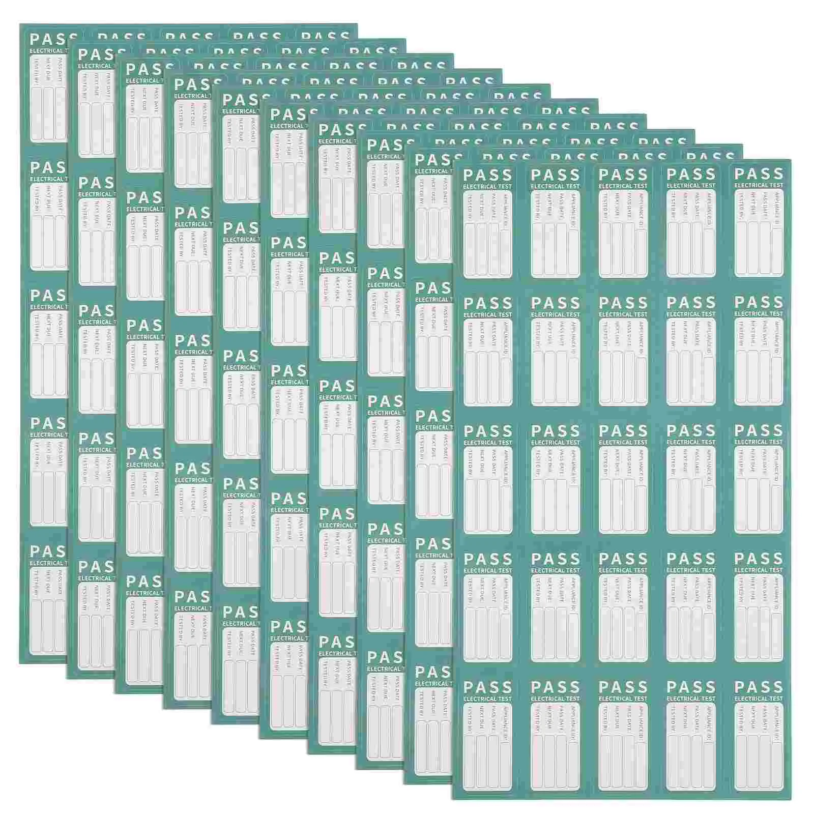 10 Sheets Qualified Label Sticker Stickers Status Tags Passed Labels for Warehouse Adhesive Paper Colored