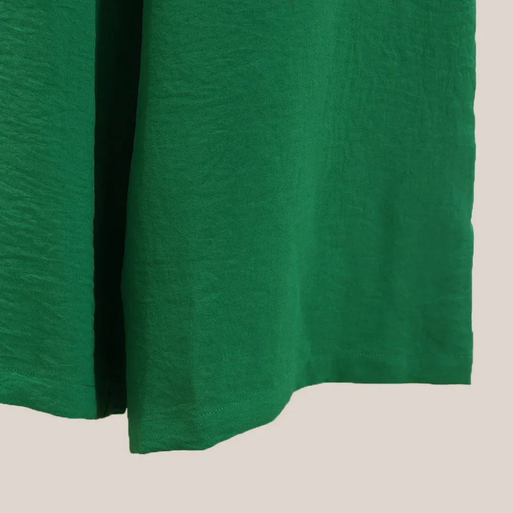 เสื้อผ้าผู้หญิงกางเกงฤดูใบไม้ผลิฤดูร้อน Minimalism ธรรมดา LACE-Up ความยาวเต็มเอวสูงขากว้างกางเกงสบายๆ