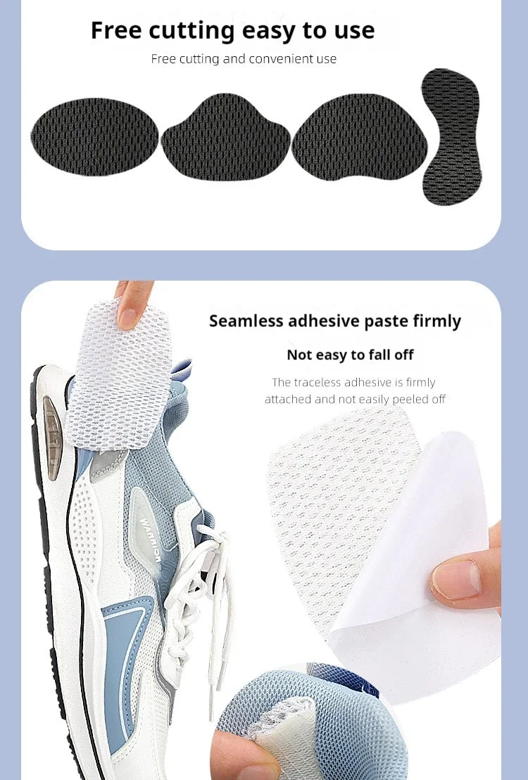 2 Stück/6 Stück Mesh-Sneaker-Patches Selbstklebende Anti-Abrieb-Fersensticker Sneaker-Fersenprotektoren Fersenreparatur Fußpflegeprodukte – Detail 6