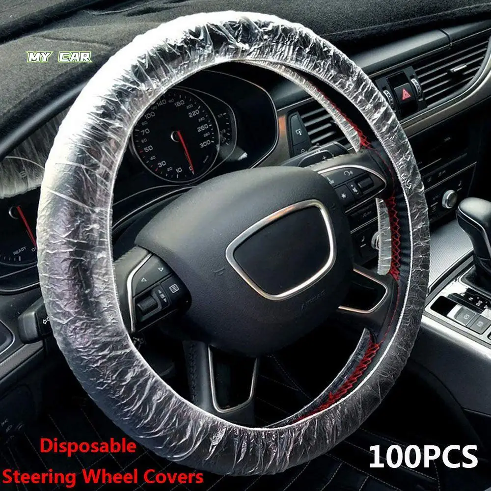 High Quality Clear Plastic Car-styling Disposable Steering Wheel Cover Car Accessories Auto Decoration Steering Covers