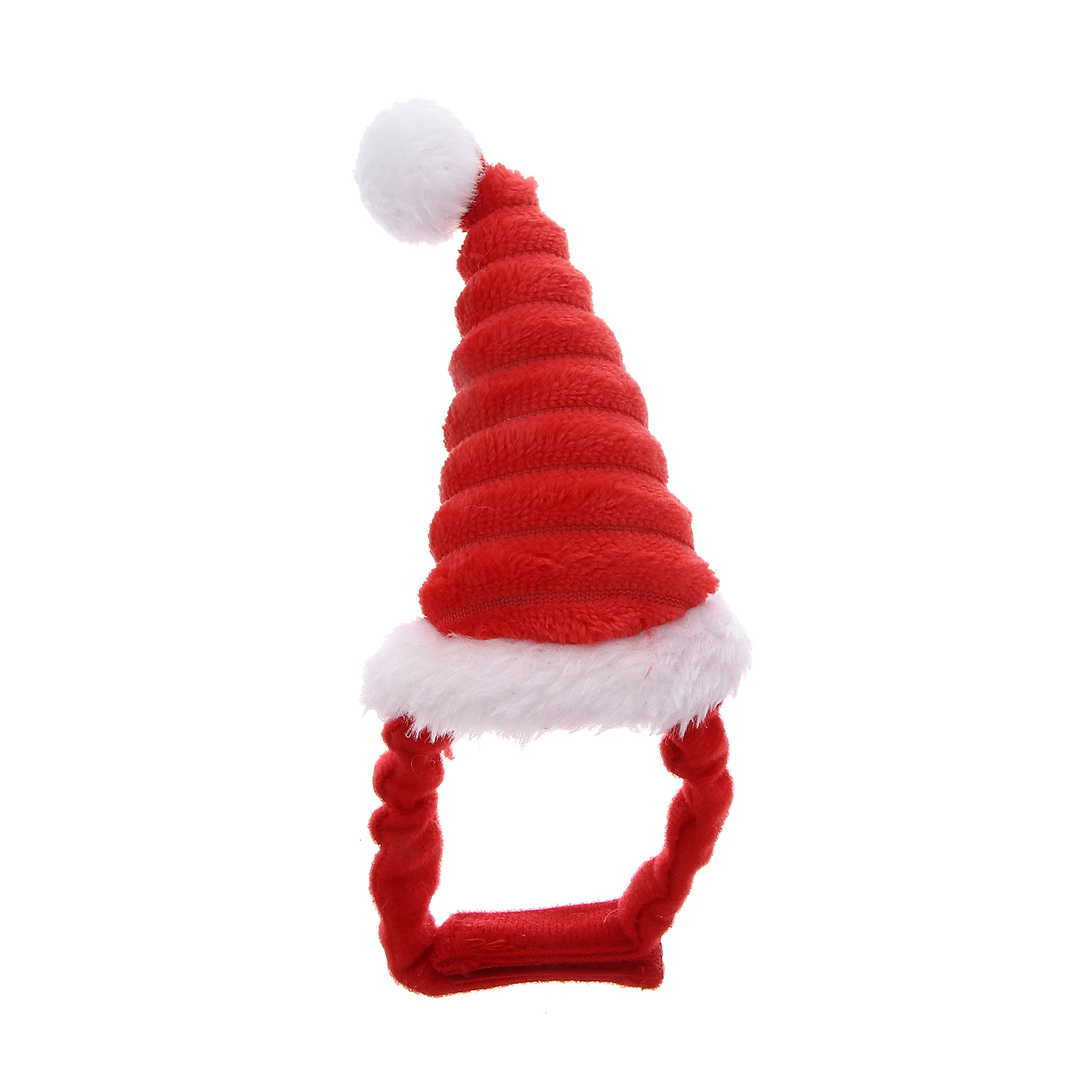 

Christmas Dog Hat Santa Cap with Ball for Small Pets Party Photo Costume Accessories Bright Color Elastic Strap Fits Dogs
