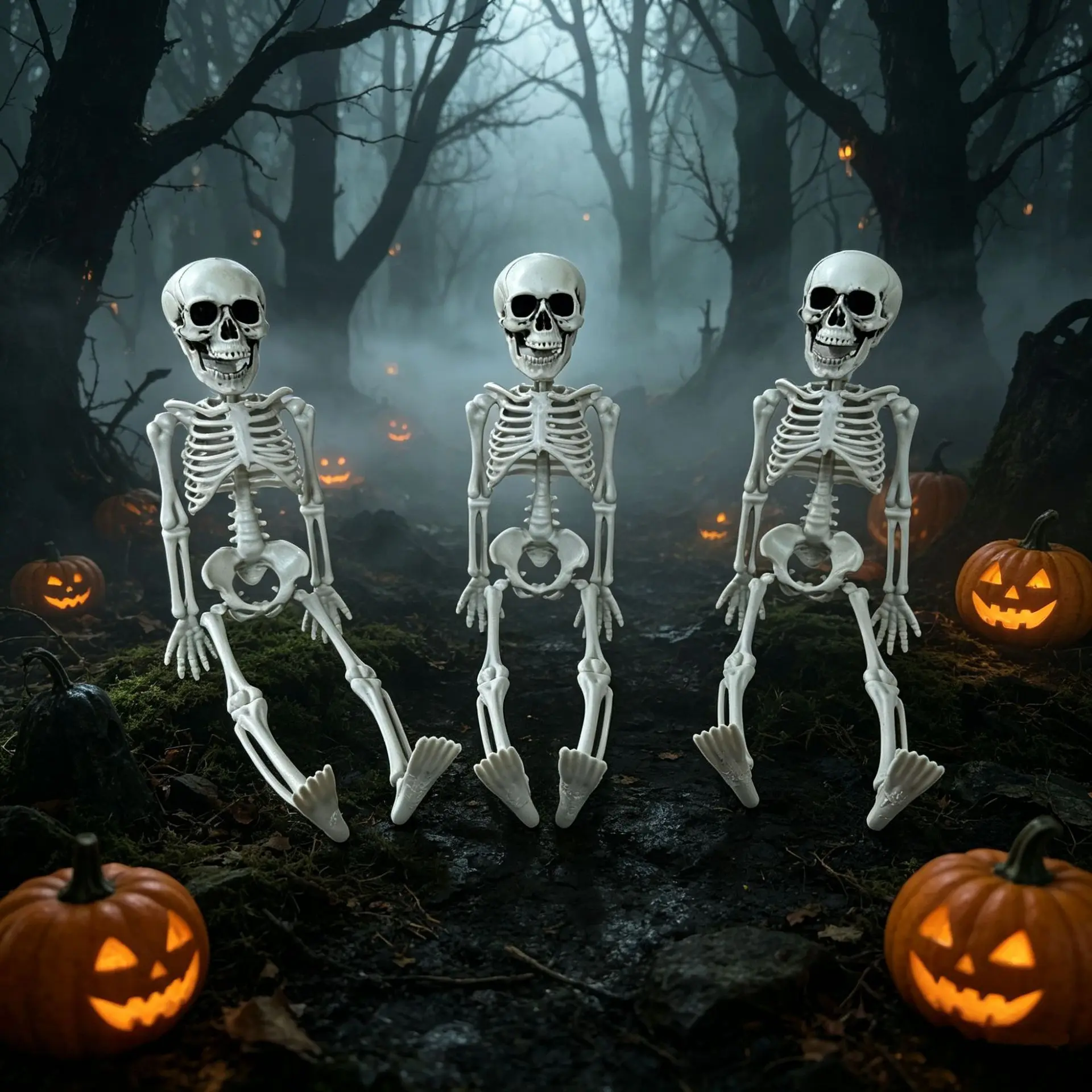 30cm Human Shape Bones Posable Skeleton,Haunted House Horror Props,Halloween Skull Skeleton Party Home Decorations DIY Supplies