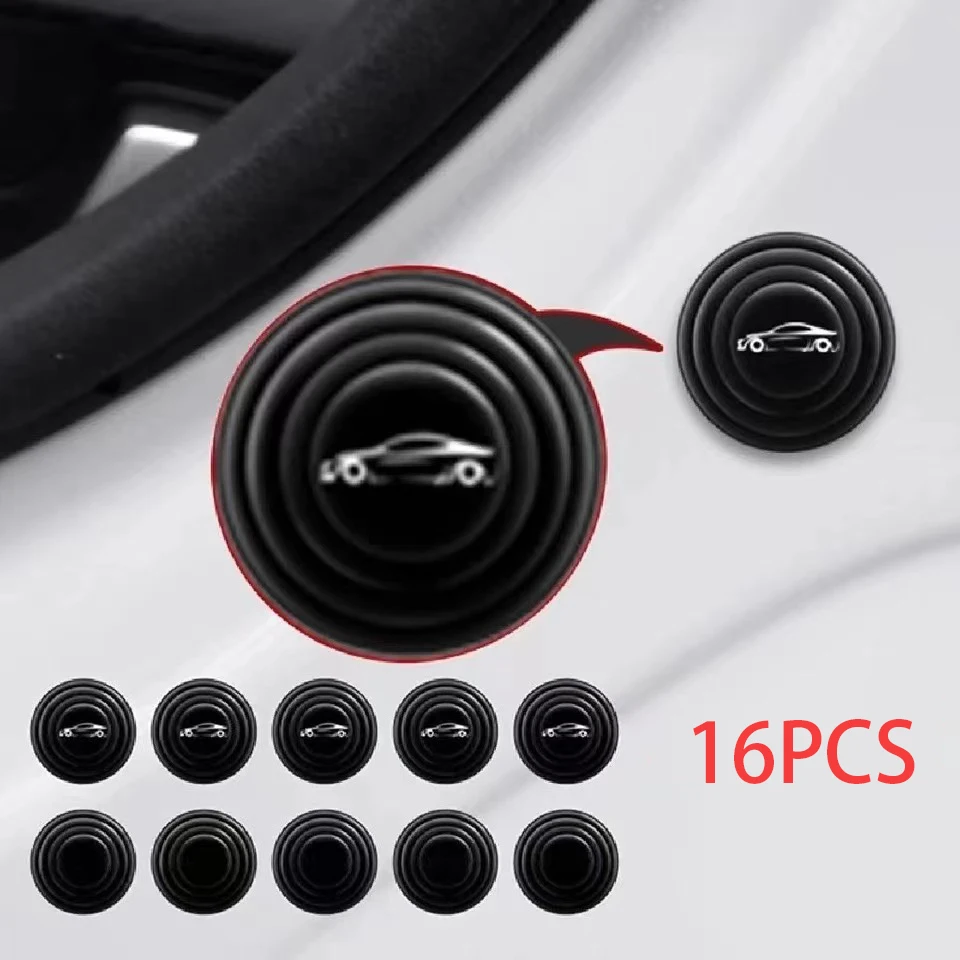

16pcs Car Shock Pad Absorbing Gasket Sound Shock Proof Pad Car Door Rubber Sticker Anti Aollision Pad Door Protection