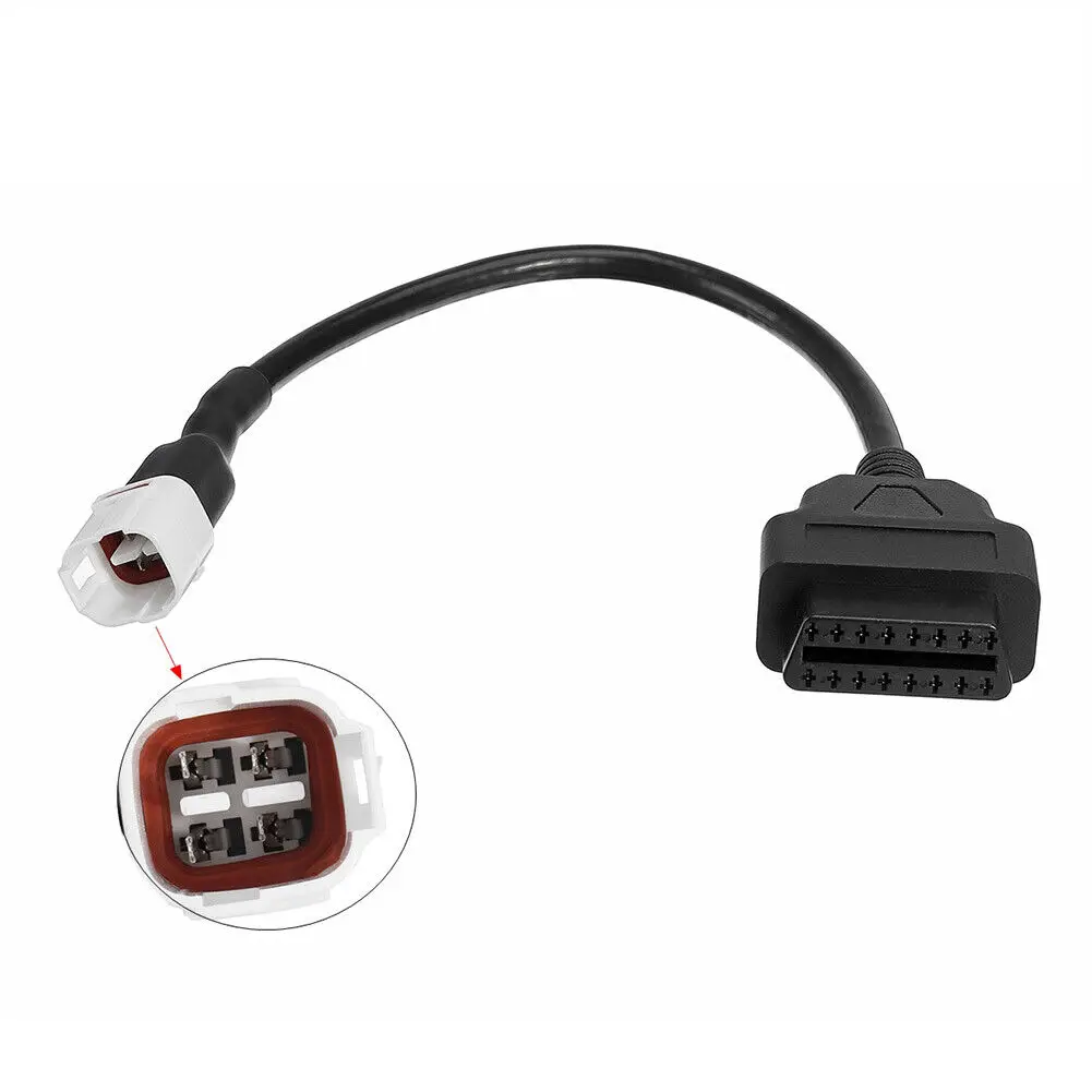 Cable de diagnóstico OBDII para motocicleta, adaptador de lector de código de error, Cable de extensión, para Yamaha 3/4 /5 pines a OBD2