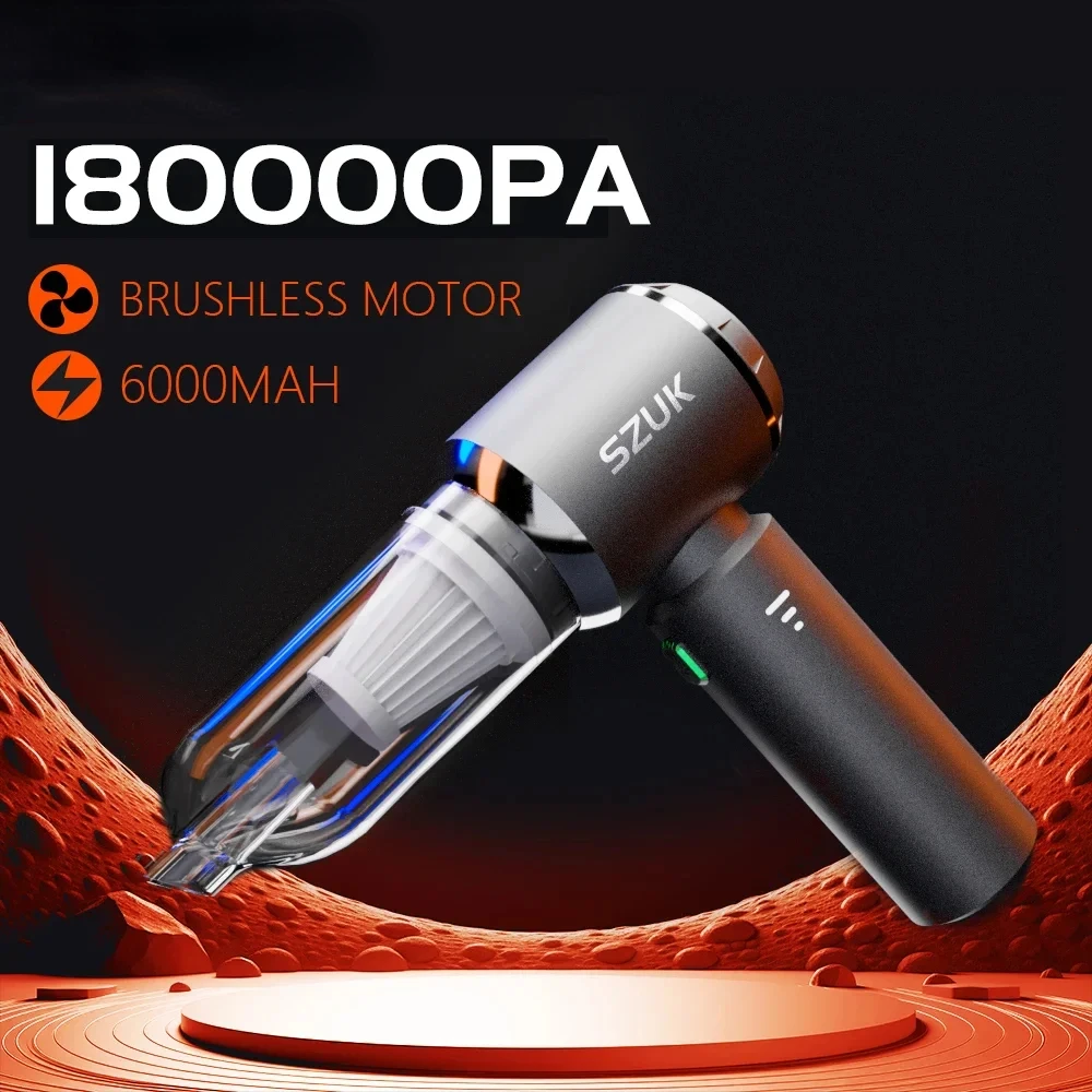 Car Vacuum Cleaner Portable Powerful Cleaning Machine Mini Strong Suction Handheld  Car Wireless Cleaner  Appliance