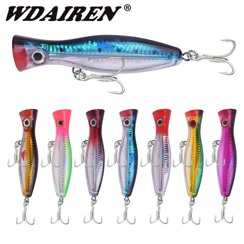 

1 Pcs Topwater Sea Fishing Lure 12cm 42g Boat Trolling Popper Wobbler​s Artificial Hard Bait for Tuna Bream​ Fishing Tackle