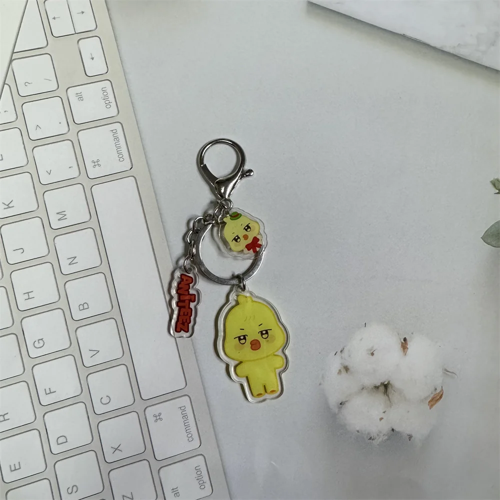 3-piece Kpop ATEEZ Keychain Set Aniteez Cartoon Characters Lovely Pendant Keyring  Hongjoong Seonghwa Yunho Yeosang San Mingi