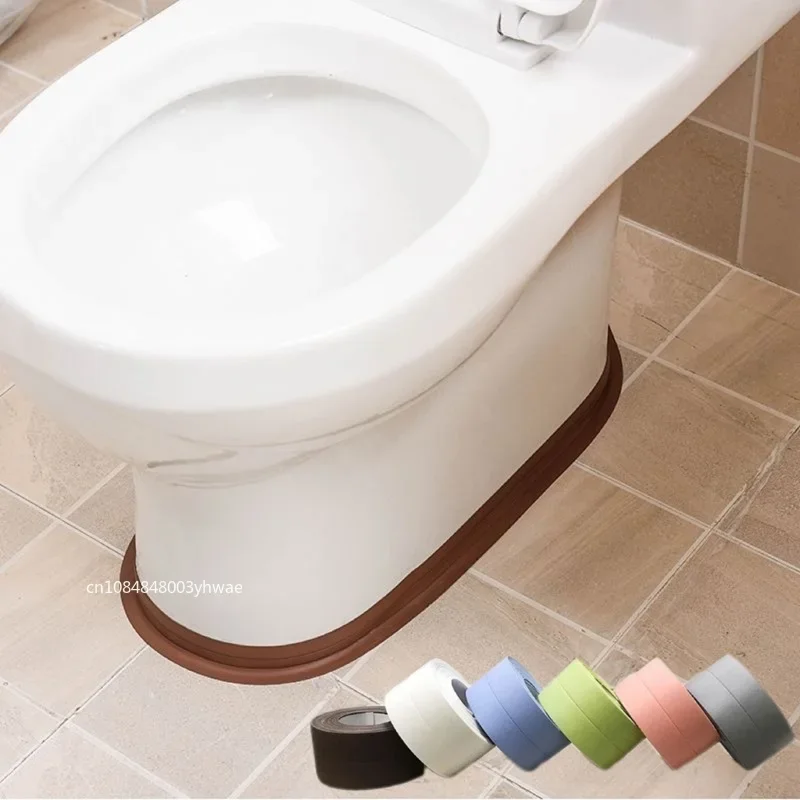 1 Roll Caulking Tape Waterproof PVC Sealing Tape Kitchen Countertop Sink Bathtub Bathroom Shower Toilet and Floor Wall Stickers view 2
