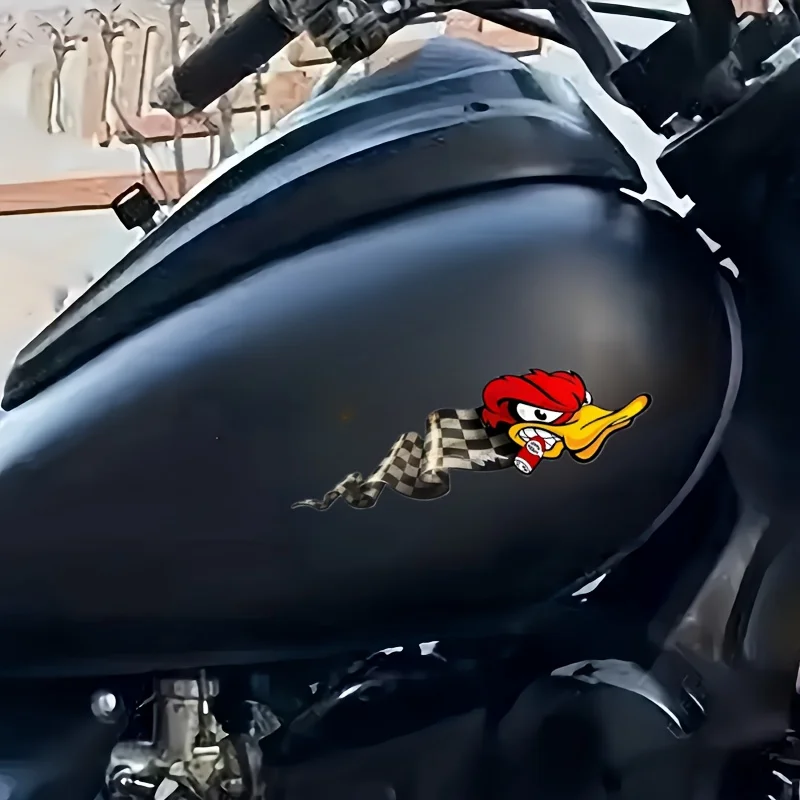 

Cartoon Angry Red Duck Sticker, Waterproof Vinyl Decal for Motorcycle, Bumper, Truck & Laptop, Fun Gift Idea
