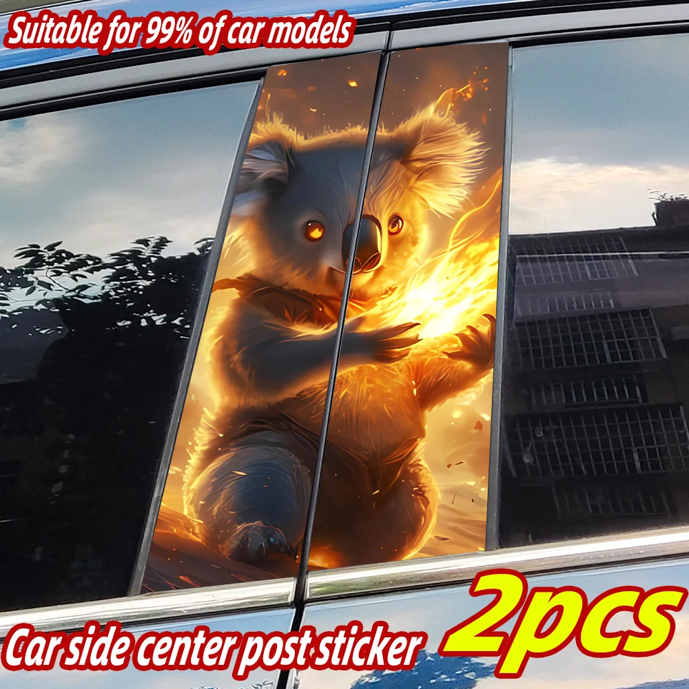 

Koala Car Stickers Car B-pillar Vinyl Decals Waterproof Auto Center Pillar Sticker Cover Scratches Vehicle Decors Accessories
