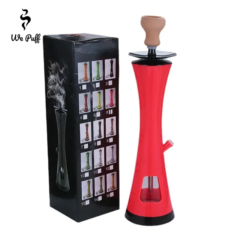 WE PUFF Acrylic LED Hookah Set with Chicha Bowl Single Hose Narguile Complete for Home Party Shisha Pipes Smoking Accessories