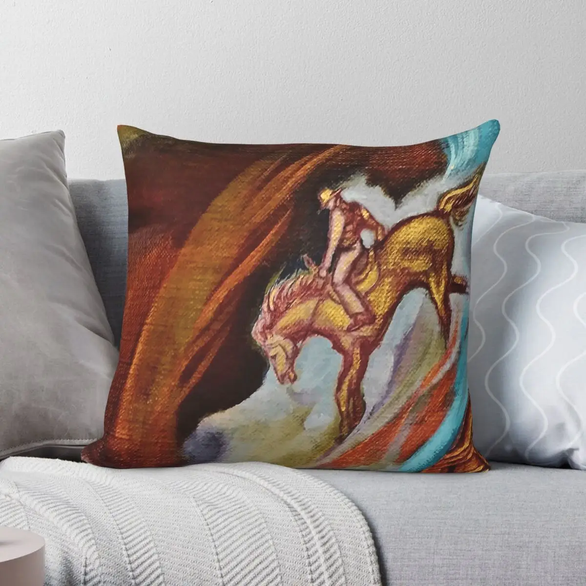 The Man From Snowy River Square Pillowcase Polyester Linen Velvet Printed Zip Decor Bed Wholesale