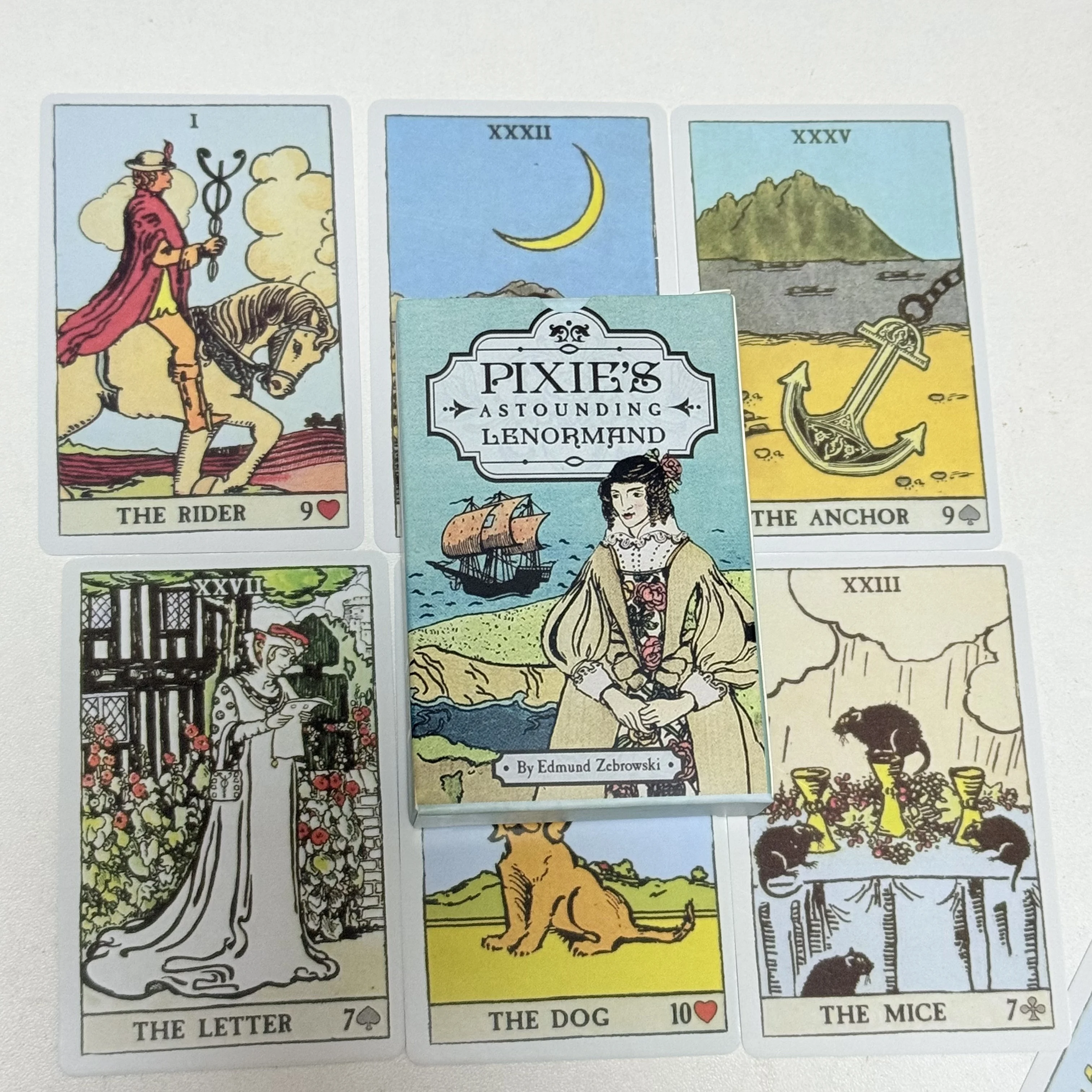بطاقة لينورماند مذهلة من بيكسي 9*6 سنتيمتر الإنجليزية 36 أوراكل سطح السفينة ألعاب بطاقات التارو العرافة #3