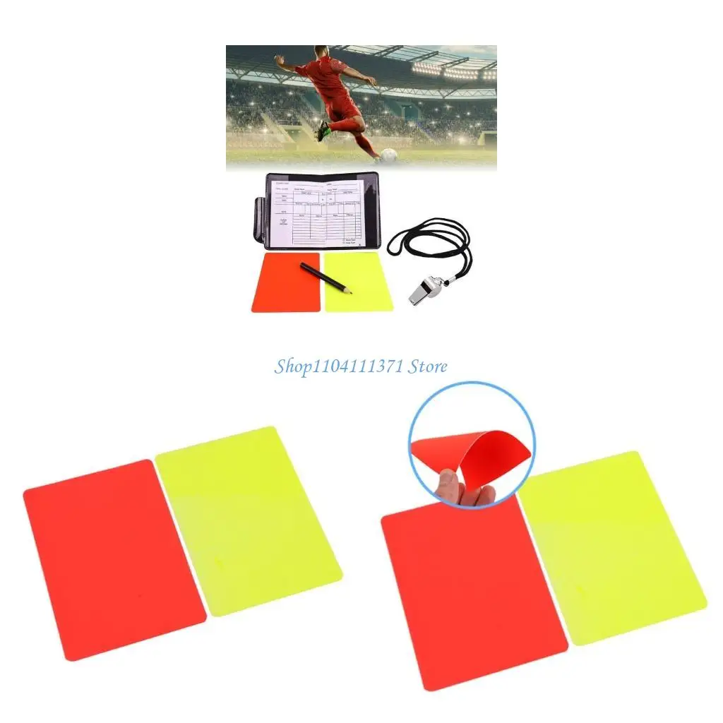 

P9FC Football Referee Redness and Yellow Card with Score Book Set for Soccer