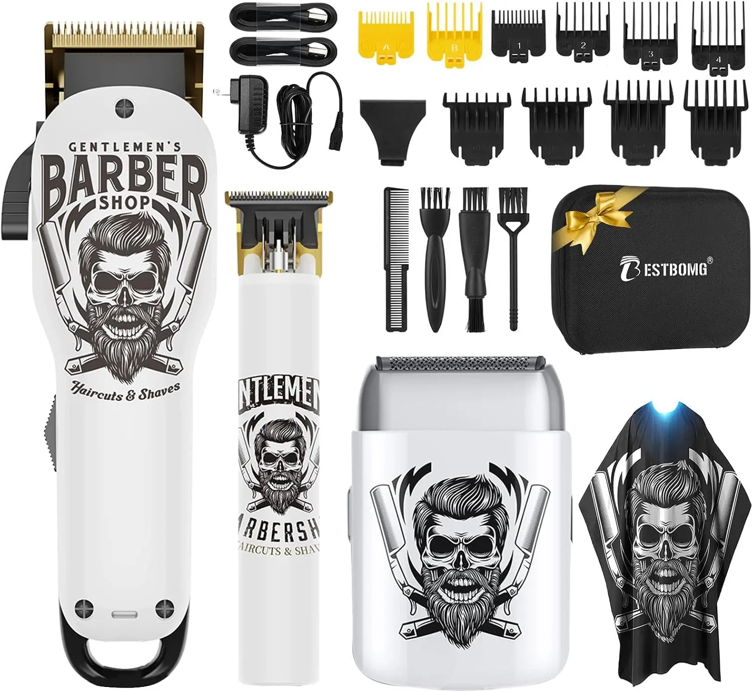 Men's Hair Clippers, Trimmer and Shaver Set - Complete Hair Cutting Grooming Kit