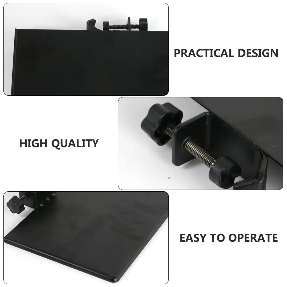 

Microphone Stand ABS Clamp-on Accessory Tray Raised Sponge Pad Clamp Adjustable Fix Clip Compatible with Most Microphone Holders