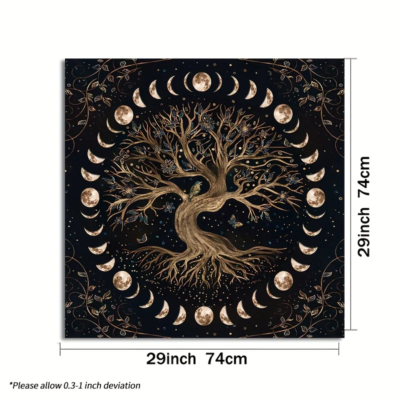 Tarot Cloth Small Tarot Cloth Astrology Sun Moon Phases Paganism Sorcery Universal Home Decoration General Occasions 128