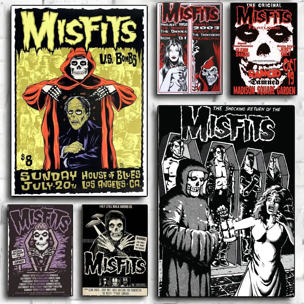 band M-Misfits-S Poster Minimalist Wall Sticker for Cafe Office Bar Home Decor and Gift