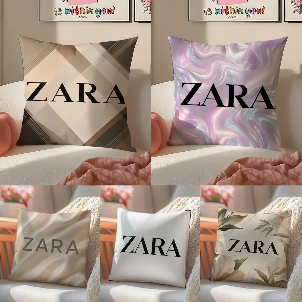 Fashion Elegant Design Z-ZARA-S Cushion Cover Double-Sided Plush Sofa Cushion Covers Organic Breathable Invisible Zipper