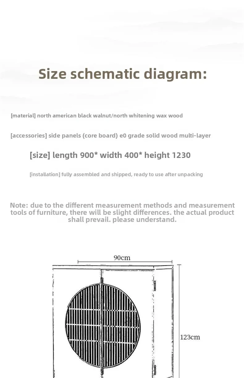 New Chinese shoe cabinet, side cabinet, entrance cabinet, black walnut furniture, log solid wood bookcase, foyer cabinet