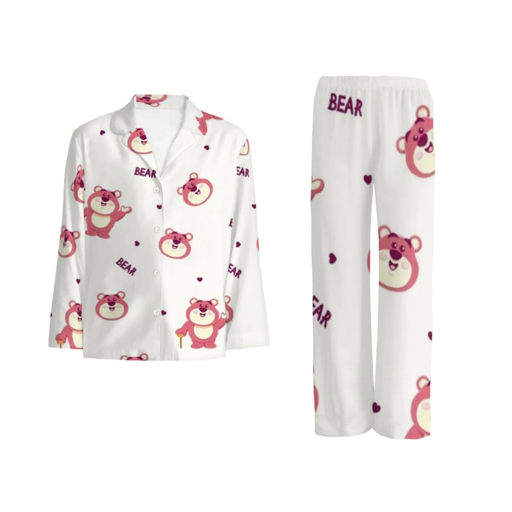 

Disney Strawberry Bear White pajamas, Minso's selected patterns, cute style