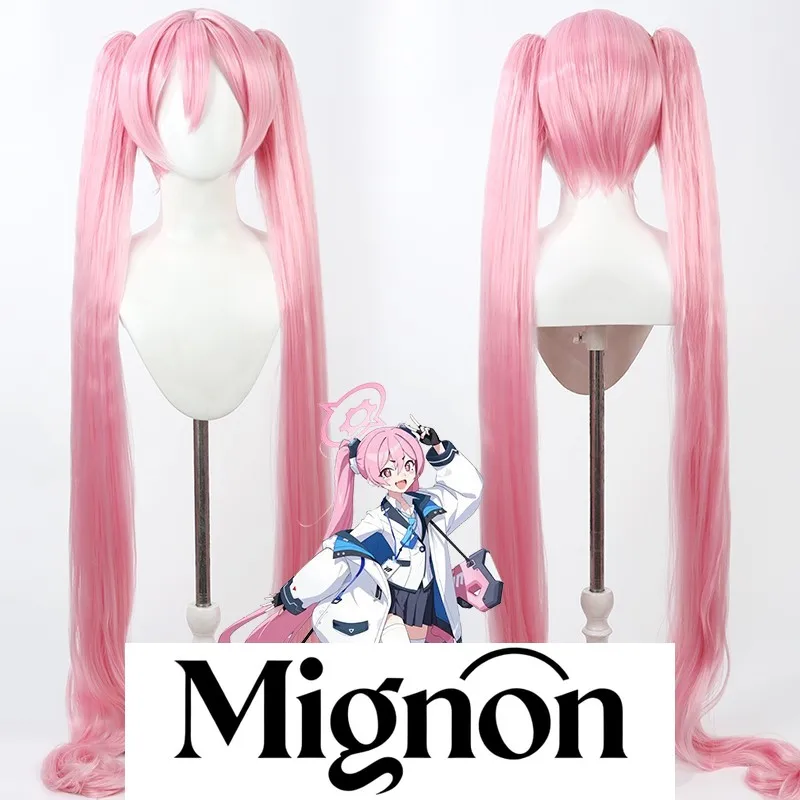 

Синий архив Куросаки Койюки, парик для косплея, розовый съемный хвост, короткий парик, подарок на Хэллоуин