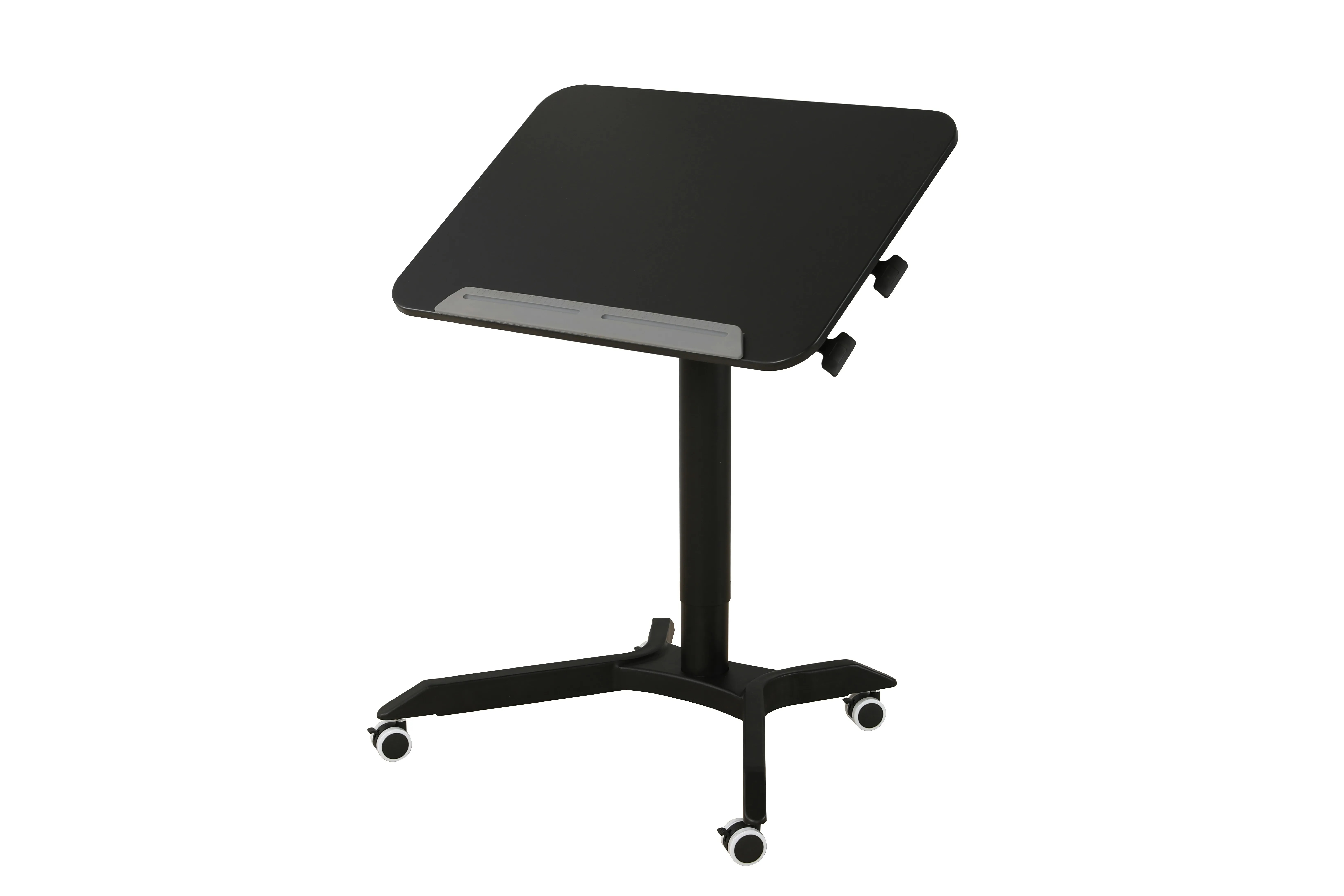 Flip Pneumatic Height Adjustable Movable Tiltable Standing Laptop Desk Table