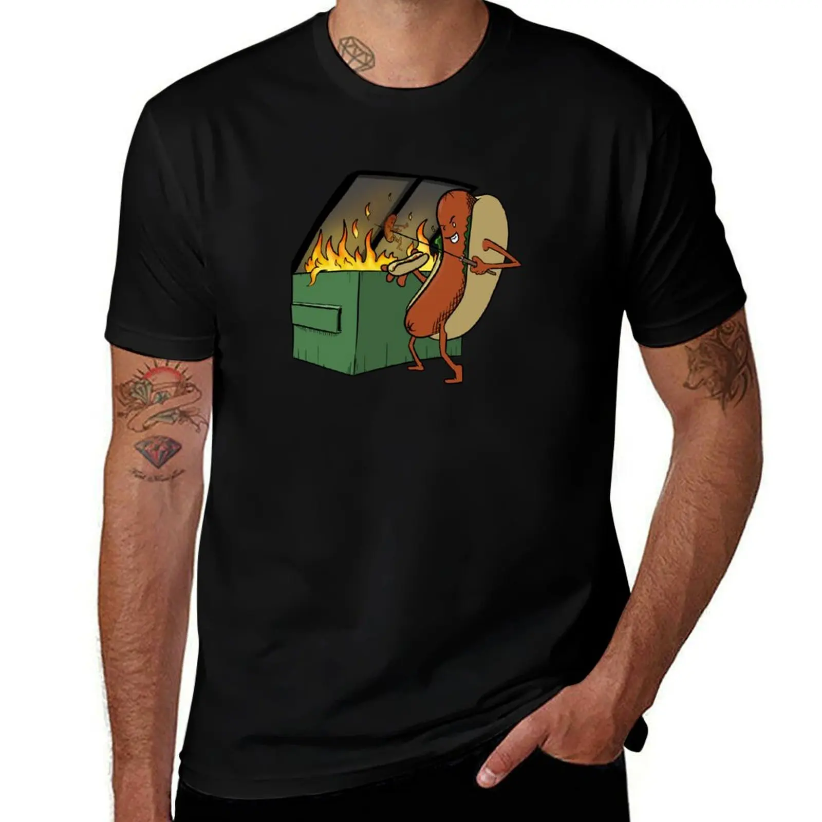 

shirts man cooking over man a hotdog Hotdog fire another anthro shirt dumpster T-Shirt men t t for luxury T-Shirt Antro