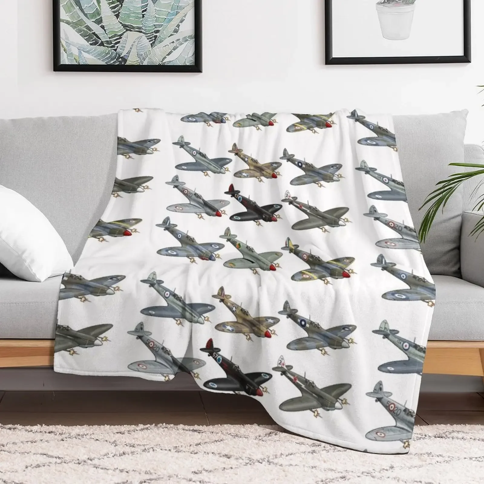 Spitfires of the world unite and take over! Throw Blanket Large Comforter Blankets