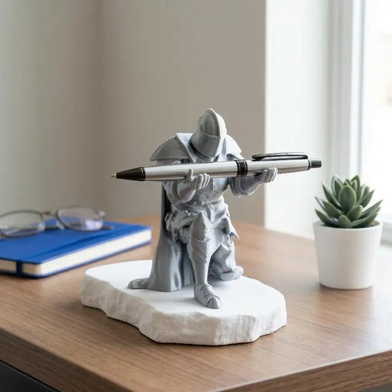 Knight Pen Holder Resin Medieval Armor Desk Organizer Art Supplies For Office Home Decor Arte Pinceles Para Pintar Storage Stand