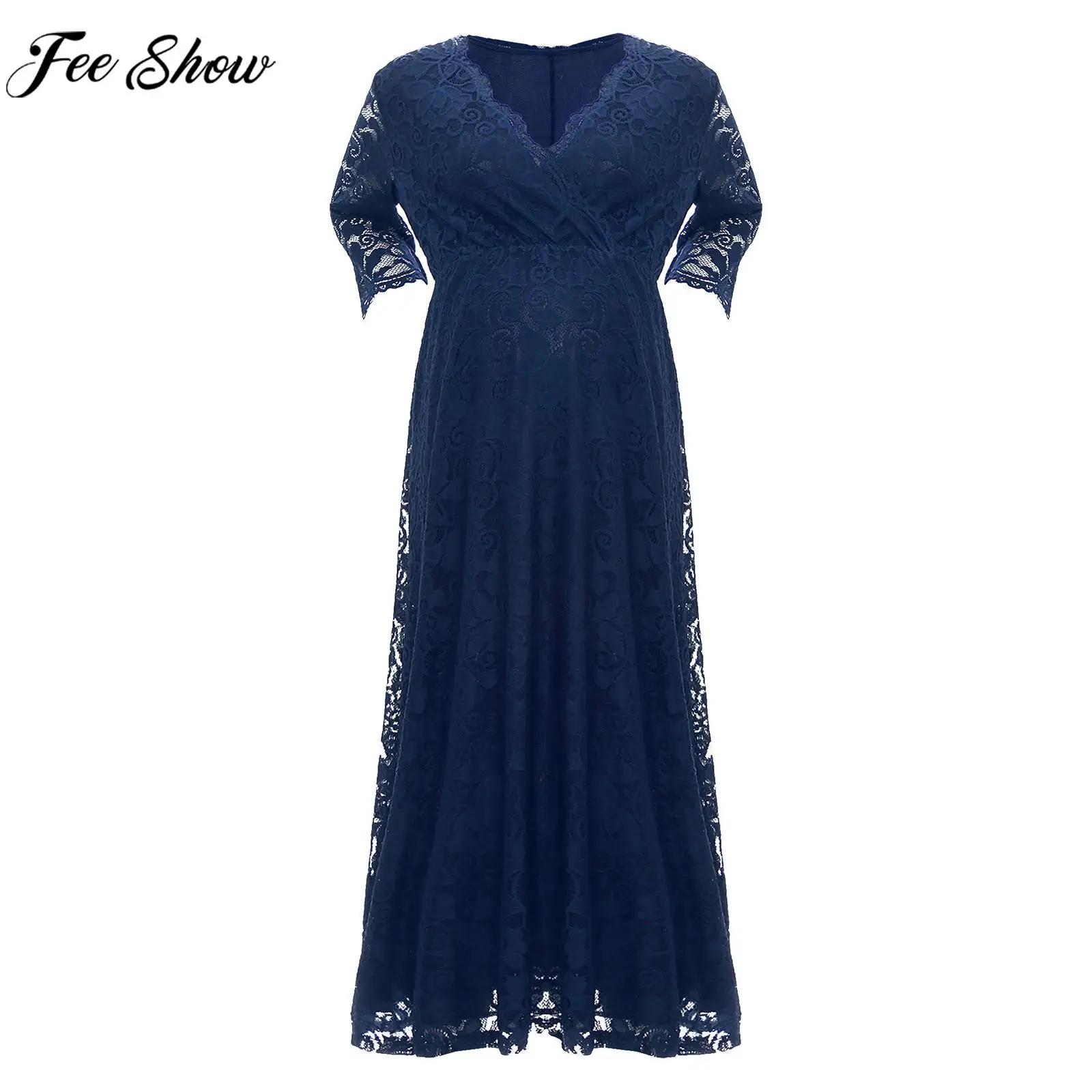 

Maternity Elegant Lace Maxi Party Dress Photography Dresses Pregnant Women Plus Size Tulle A-Line Wedding Prom Evening Gown